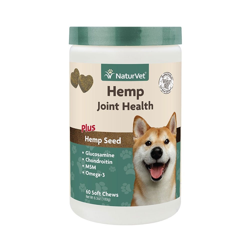 NaturVet Wheat Free Hemp Joint Health Plus Hemp Seed Dog Soft Chew 60 Count