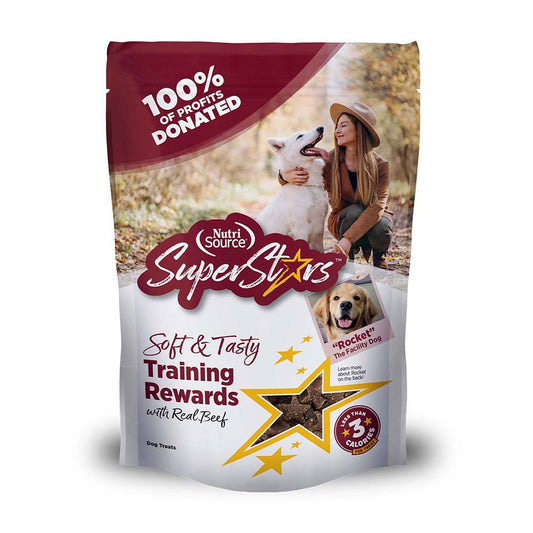 NutriSource SuperStar Soft & Tasty Beef Training Rewards Treats for Dogs 4oz