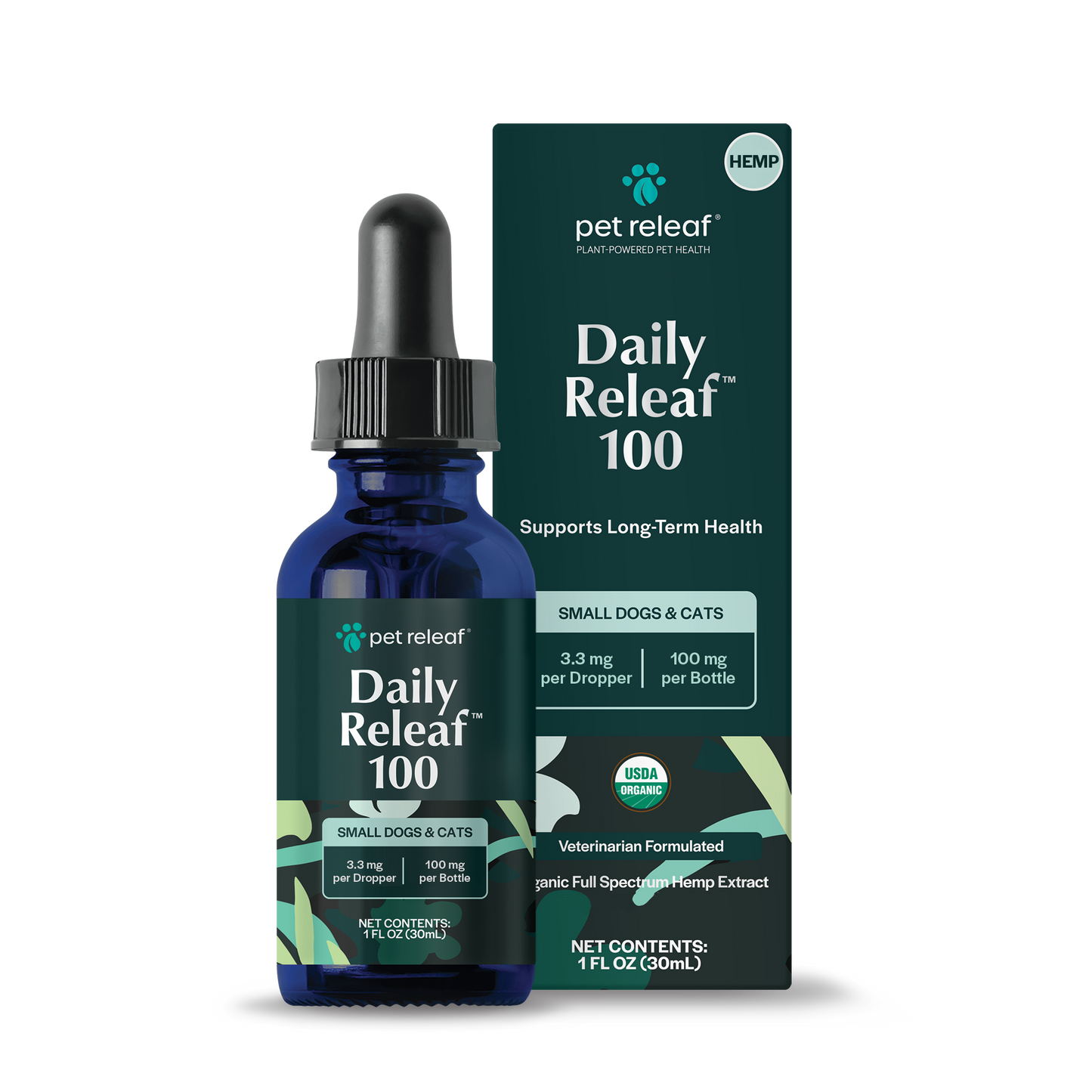 100mg Daily Releaf Hemp Oil Organic