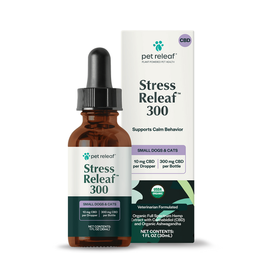 Stress Releaf 300mg Oil for Small Dogs & Cats Organic