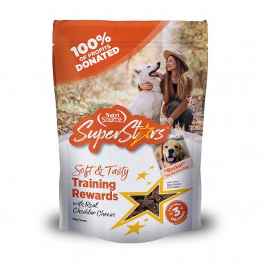 NutriSource SuperStar Soft & Tasty Cheddar Cheese Training Rewards Treats for Dogs 4oz