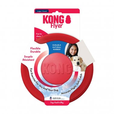 Kong Flyer Dog Toy, Large, Red