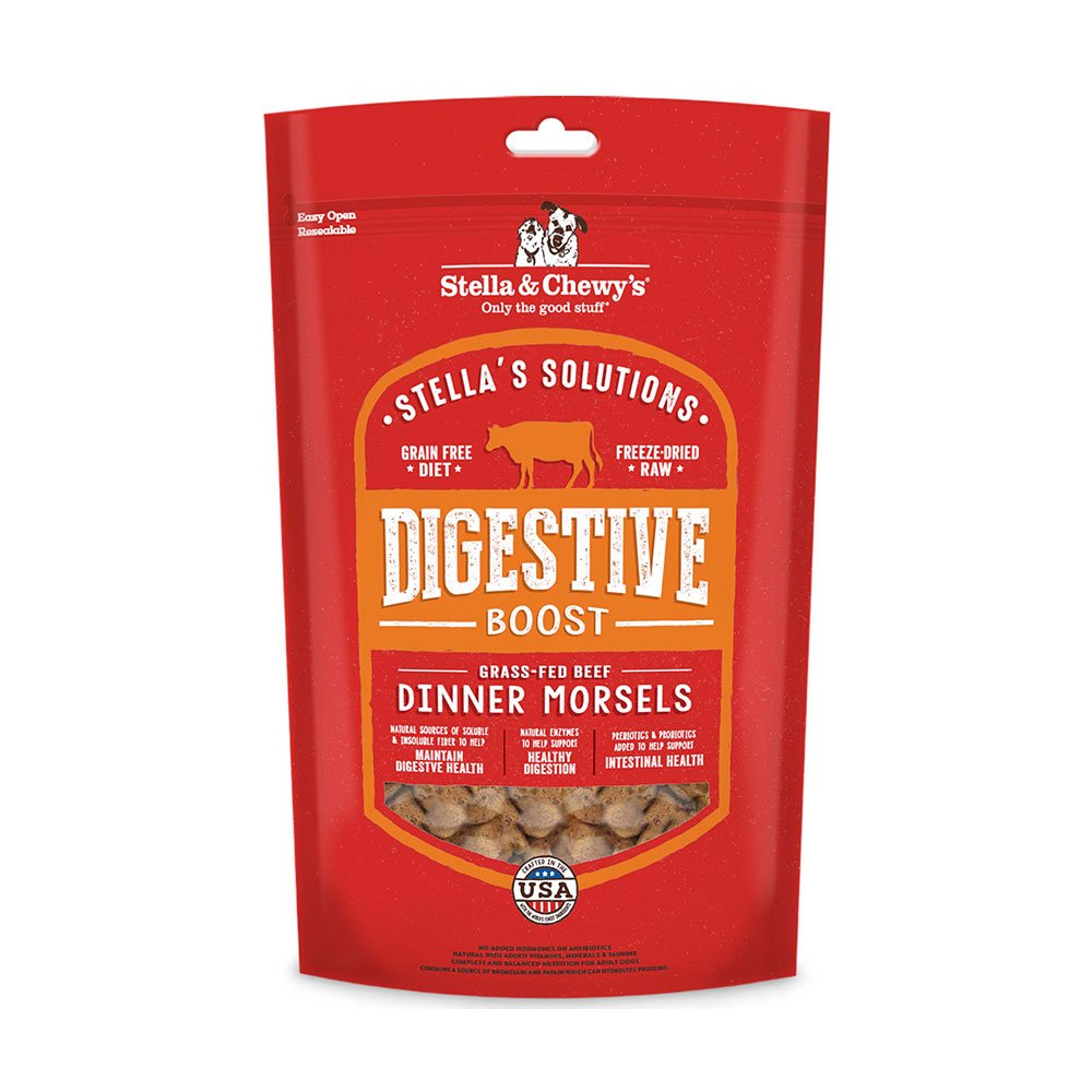 Stella & Chewy's Solutions Freeze-Dried Beef Dinner Morsels with Digestive Boost Dog Food 13 Oz