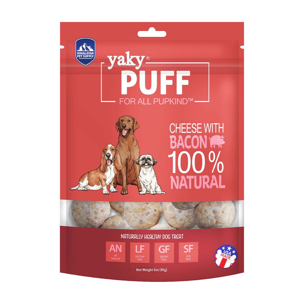 Himalayan Dog Chew yakyPUFF Cheese/Bacon Flavored Dog Treats 3oz