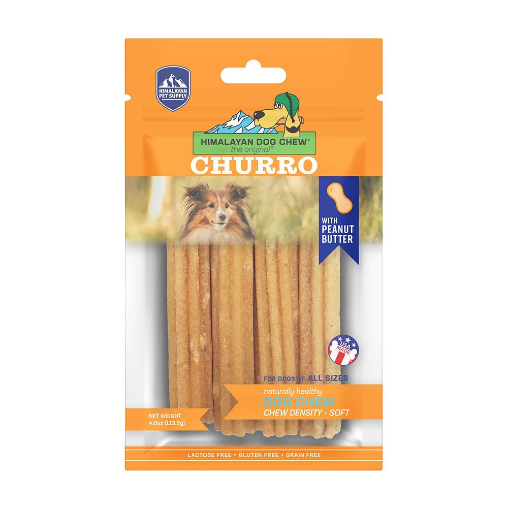 Himalayan Dog Chew Churro Peanut Butter Flavored - 4 Pack