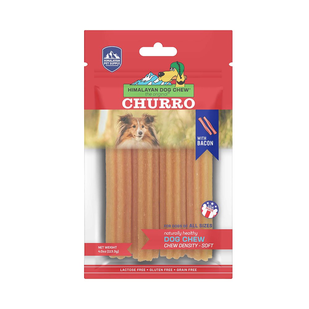 Himalayan Dog Chew Churro Bacon Flavored Dog Chew - 4 Pack