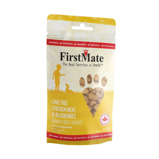 FirstMate Mini Chicken with Blueberry Treats for Dogs 8oz