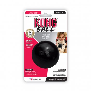 Kong Extreme Ball Dog Toy, Medium/Large, Black