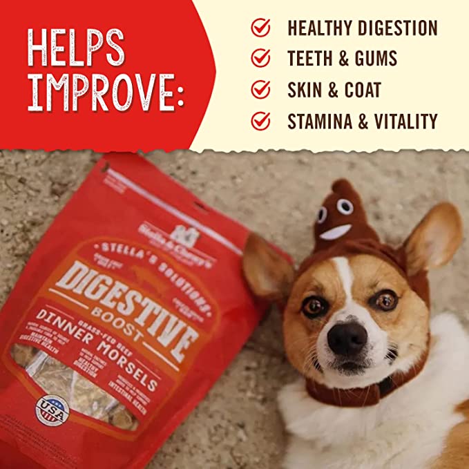 Stella & Chewy's Solutions Freeze-Dried Beef Dinner Morsels with Digestive Boost Dog Food 13 Oz