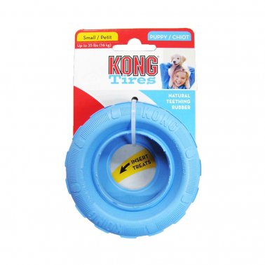 Kong Puppy Tires Dog Toy, Small, Blue