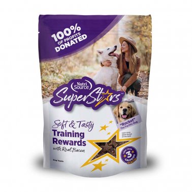 NutriSource SuperStar Soft & Tasty Bacon Training Rewards Treats for Dogs 4oz