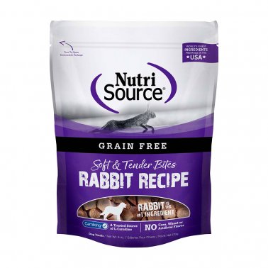 NutriSource Rabbit Bites Grain Free Dog Treats 6 Oz